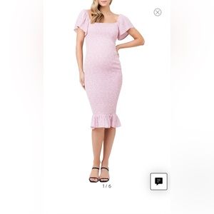 Ripe maternity- Selma Shirred Body-Con Maternity Dress in size Medium